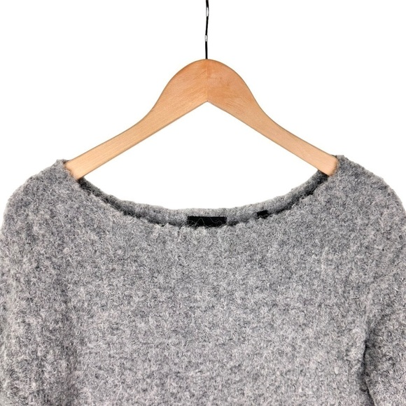 ATM Anthony Thomas Melillo chunky gray nubby knit sweater fuzzy chunky cozy XS - Picture 3 of 16